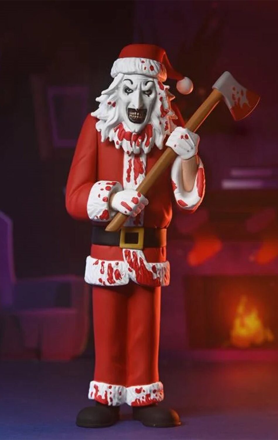 NECA Toony Terrors Terrifier - Art the Clown Santa Suit (Bloody Version) 6″ Scale Action Figure