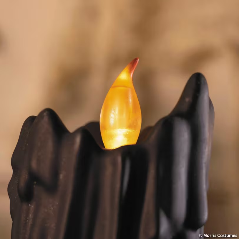 Set Of 3 Light Up Melting Black Candles