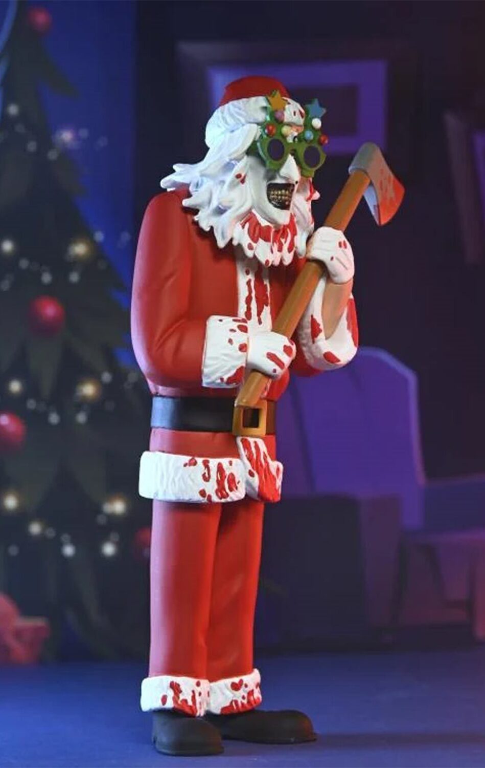 NECA Toony Terrors Terrifier - Art the Clown Santa Suit (Bloody Version) 6″ Scale Action Figure