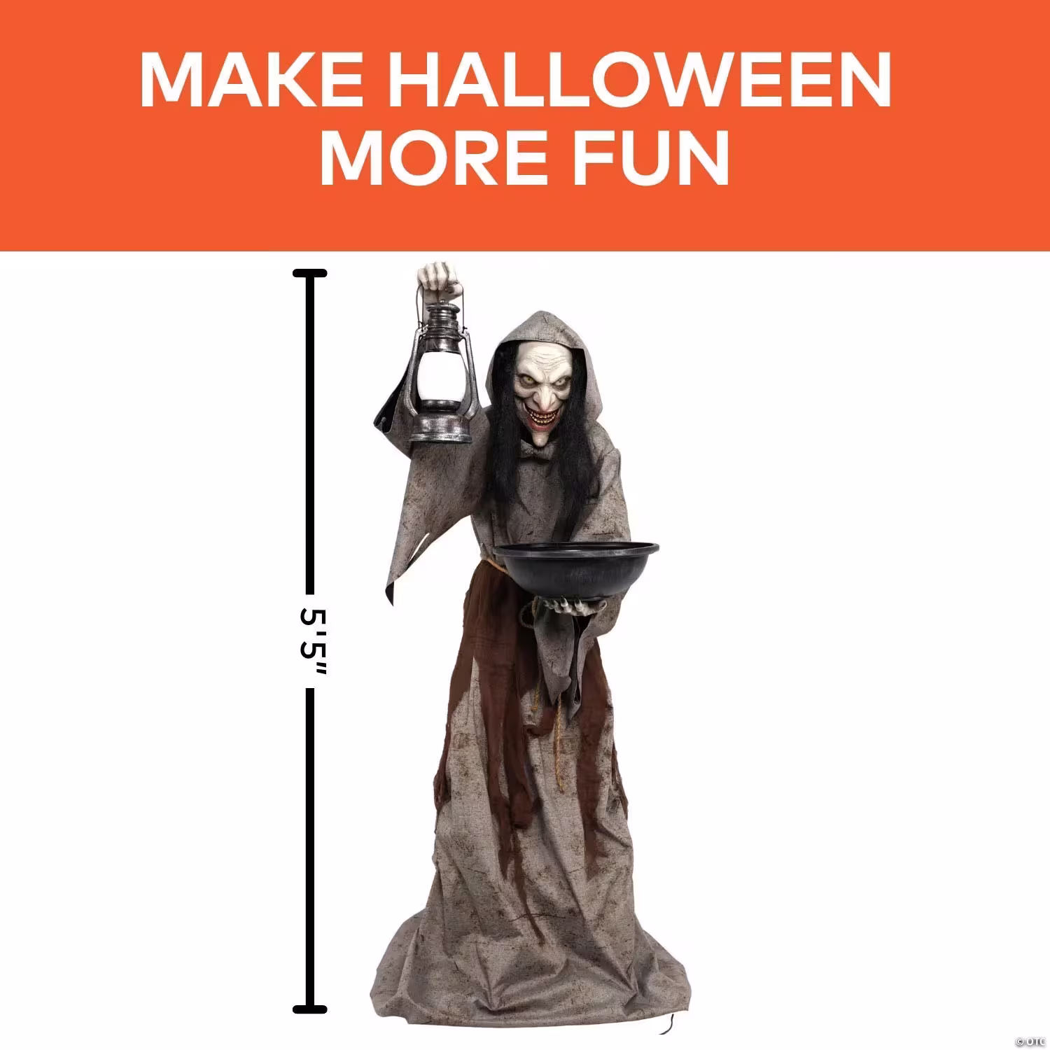 5.5ft Mildred the Wicked Halloween Animatronic