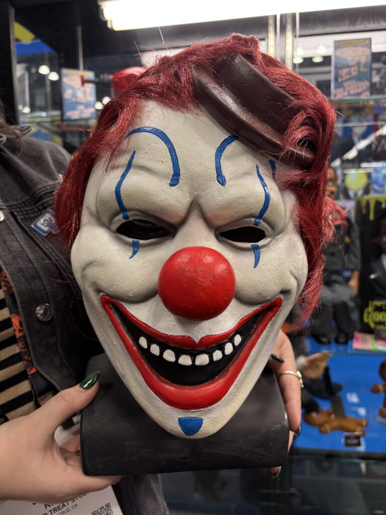 Clown in a cornfield mask