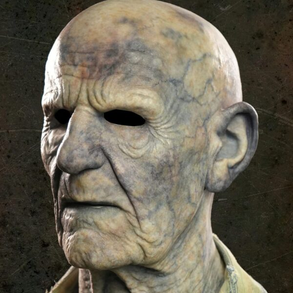 Masque en silicone de Zombie Vieille Prune