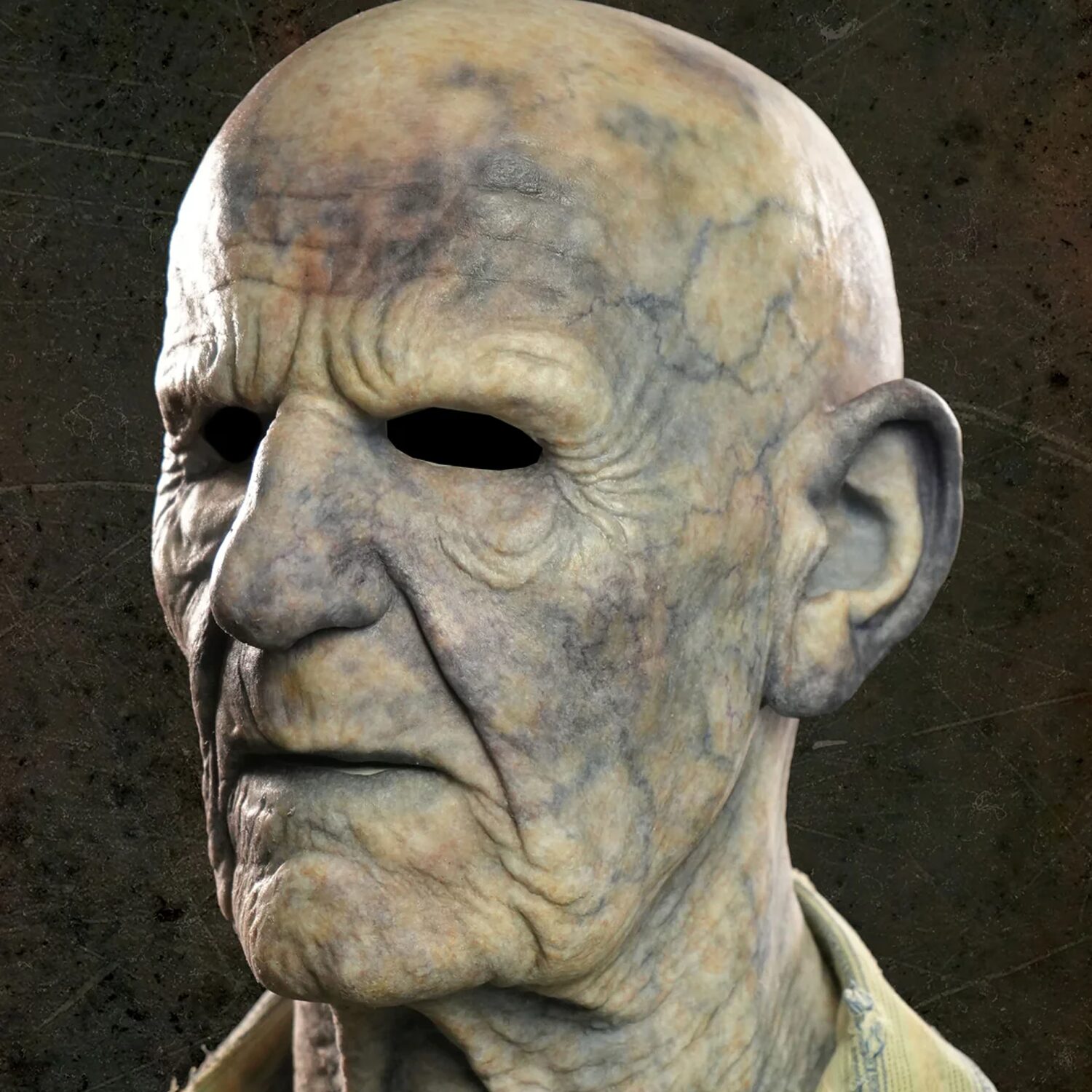 Masque en silicone de Zombie Vieille Prune