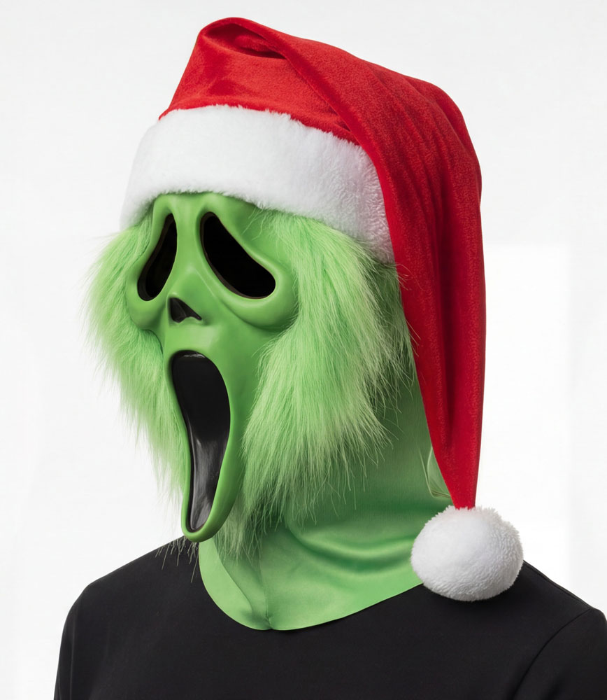 Ghost Face Grumpy Santa Mask