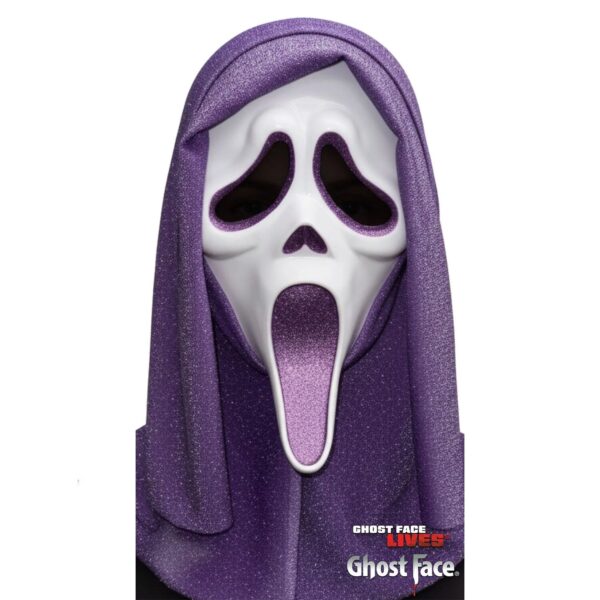 Ghost Face Purple Glitter Mask