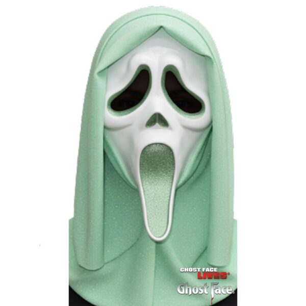 Ghost Face Green Glitter Mask