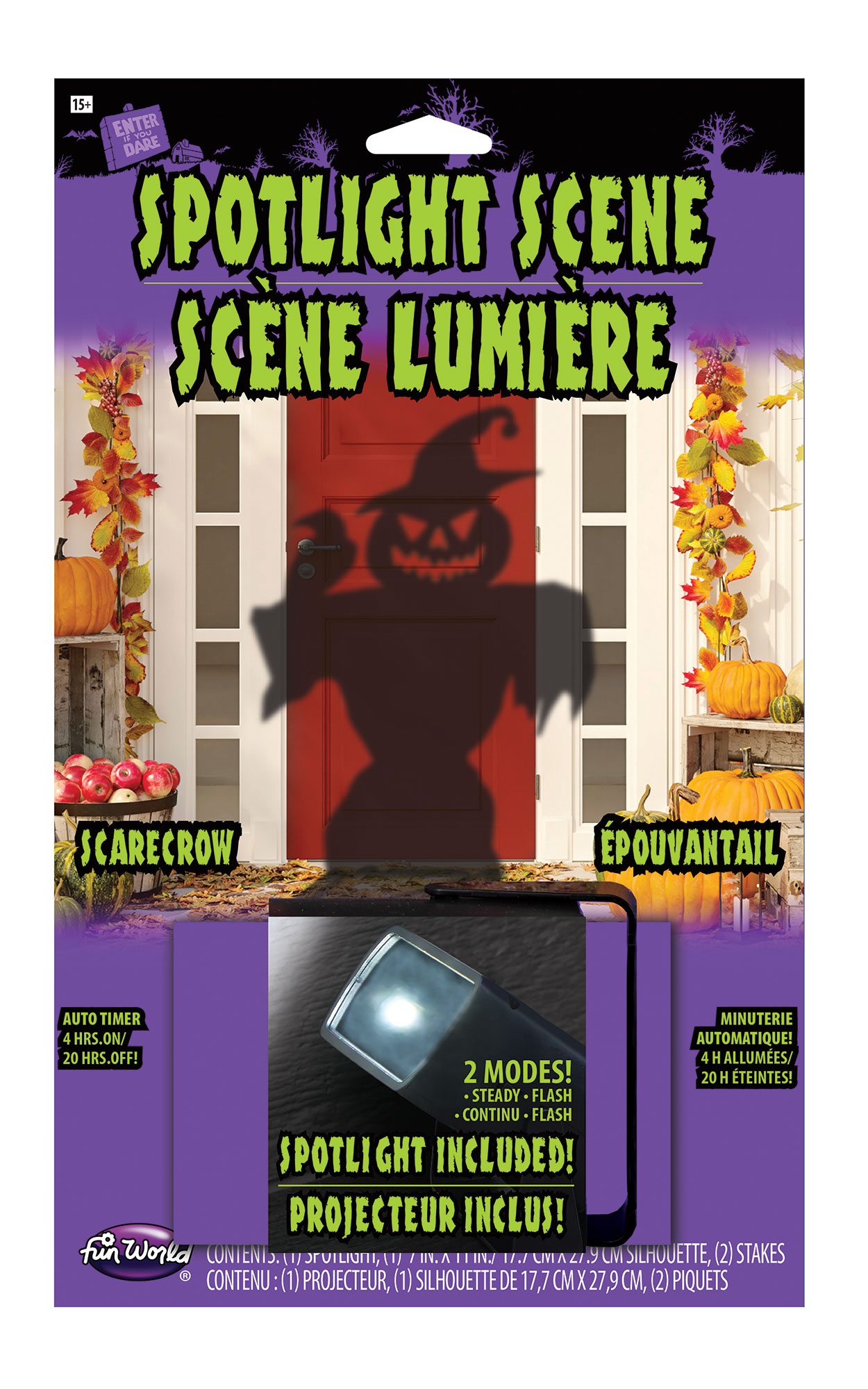 LED Spotlight With Halloween Silhouette