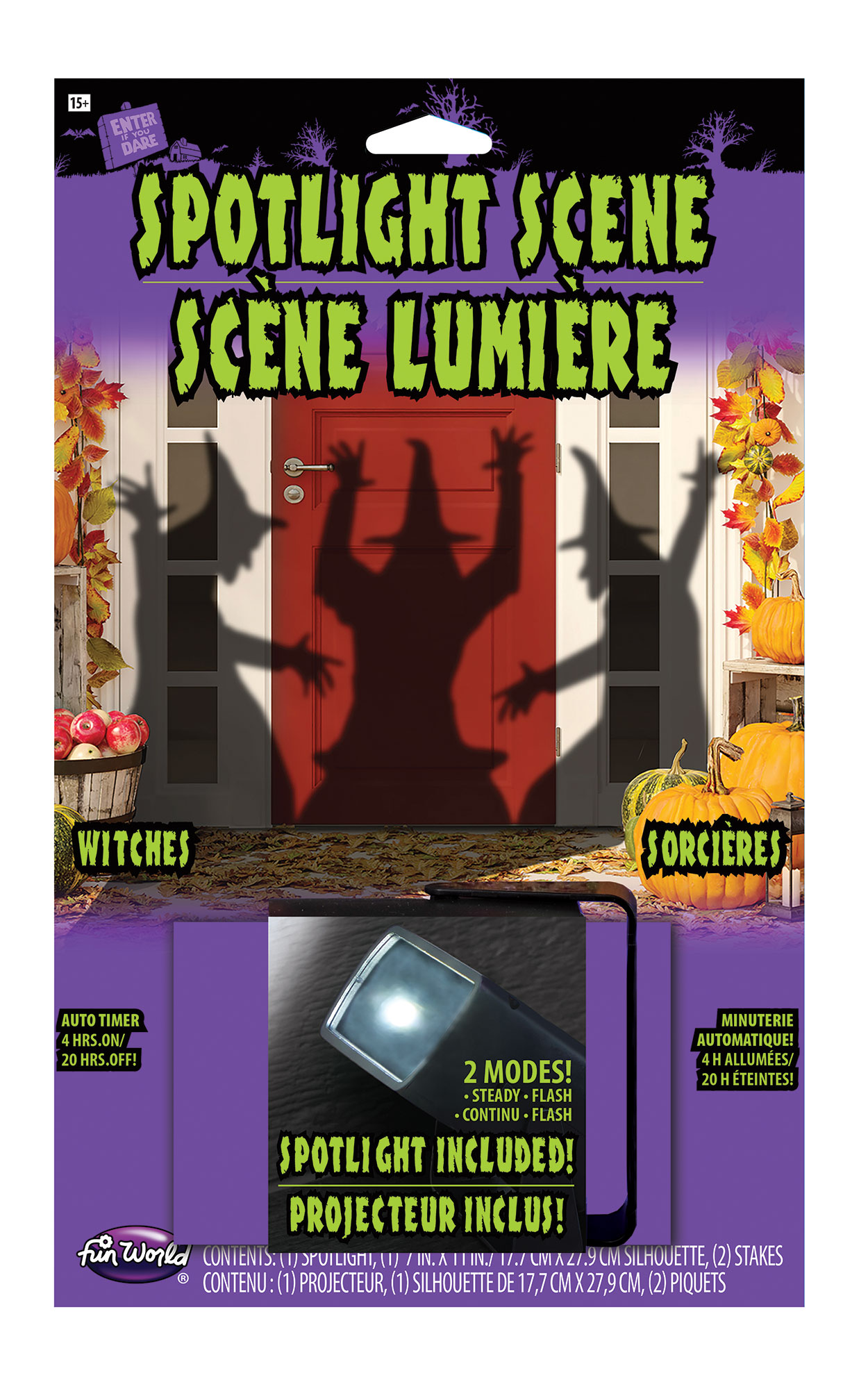 LED Spotlight With Halloween Silhouette