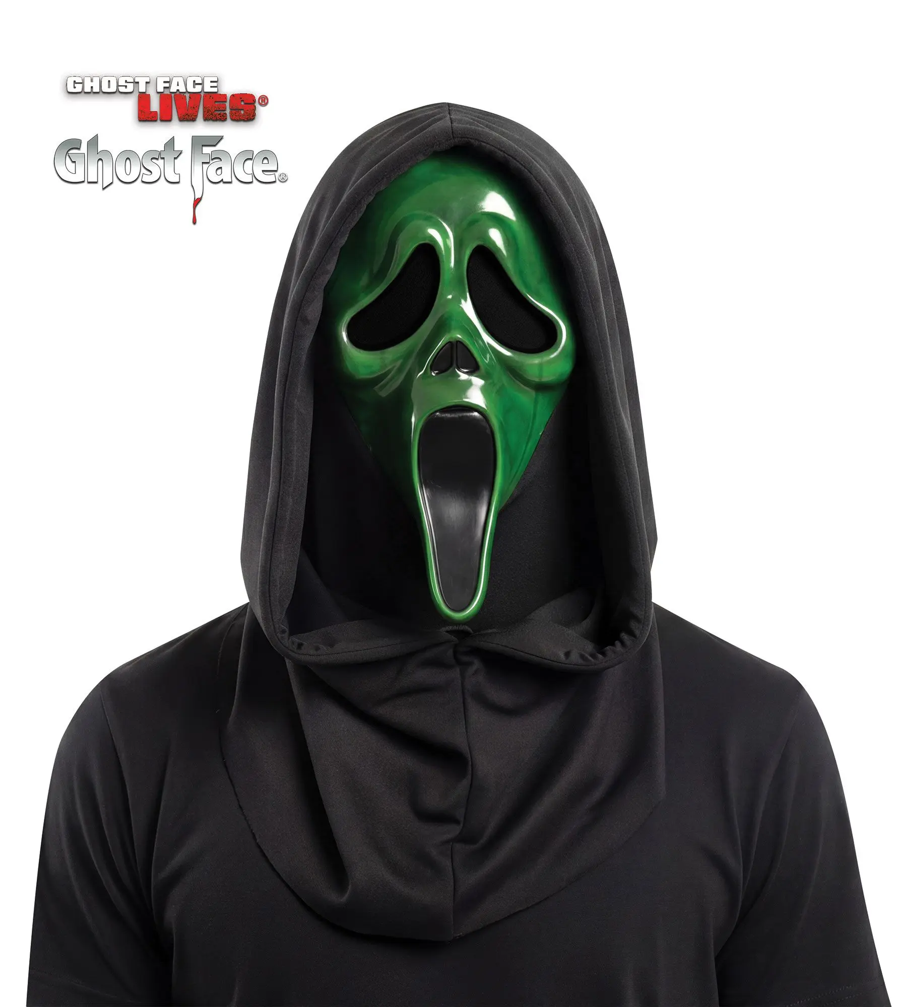Ghost Face Green Blacklight Mask