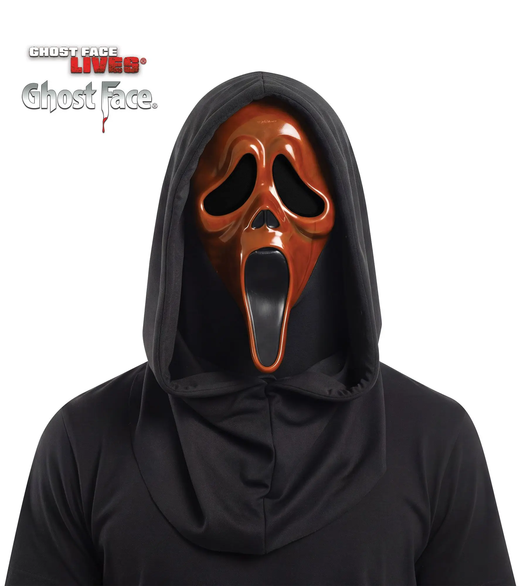 Ghost Face Orange Blacklight Mask