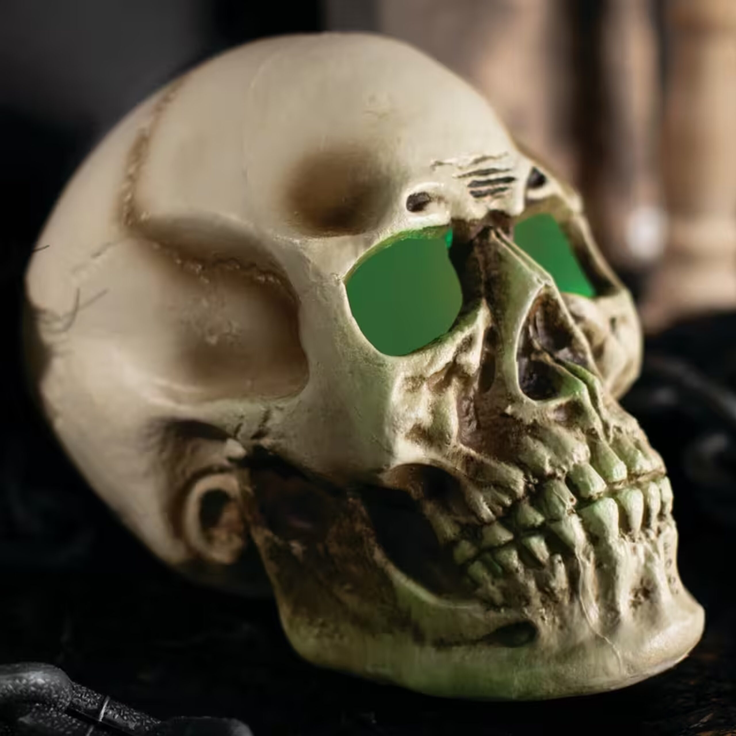 Giant Light-Up Skull Halloween Decoration