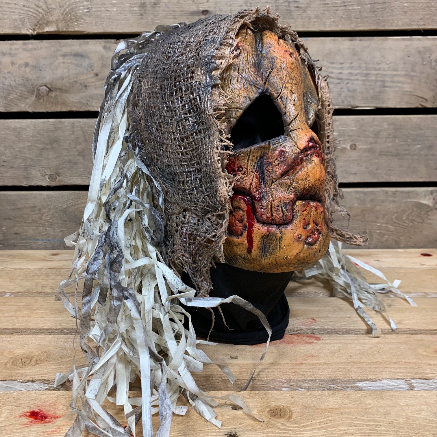 Stingy Jack Face Mask with Burlap
