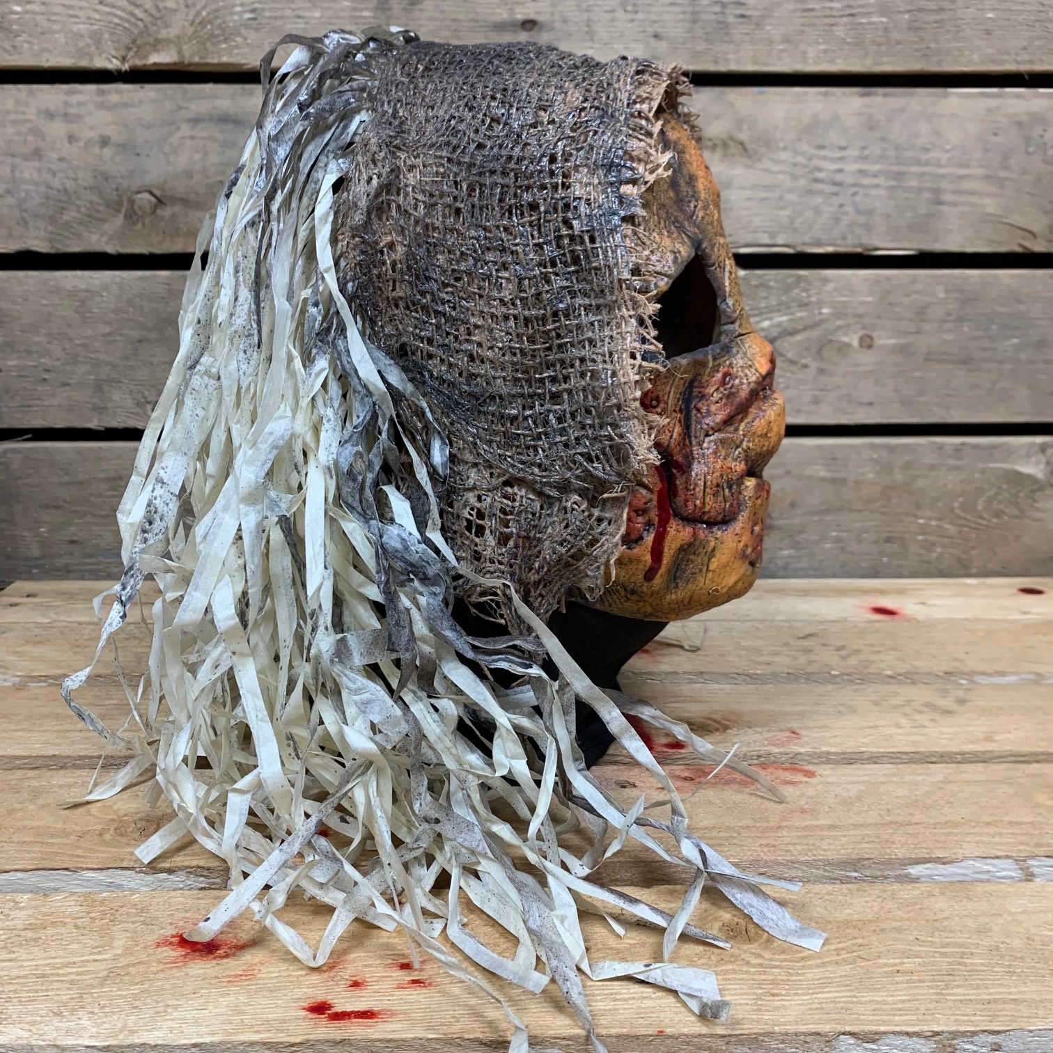 Stingy Jack Face Mask with Burlap
