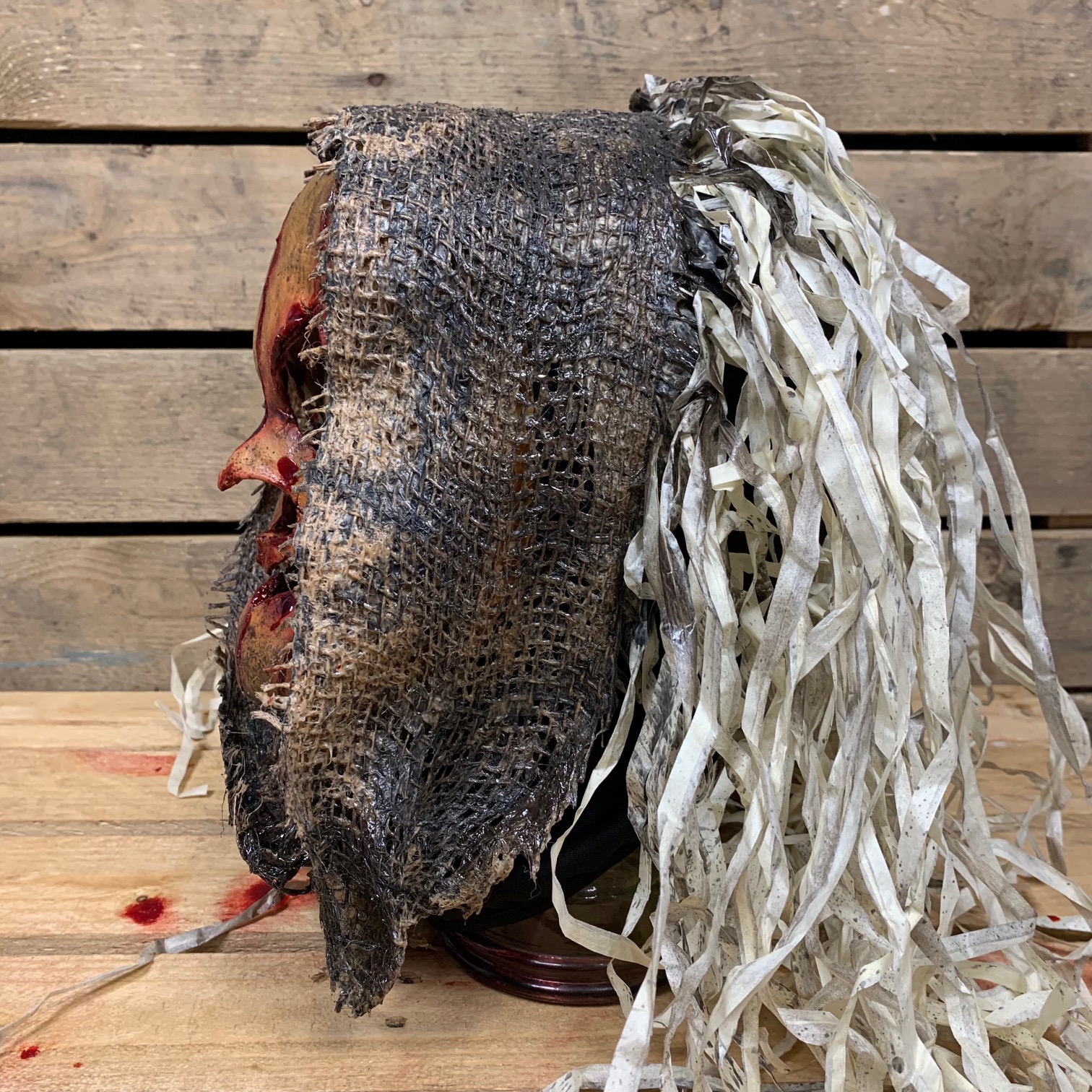 Masque d'Épouvantail Jack O'Lantern avec Capuche en Jute