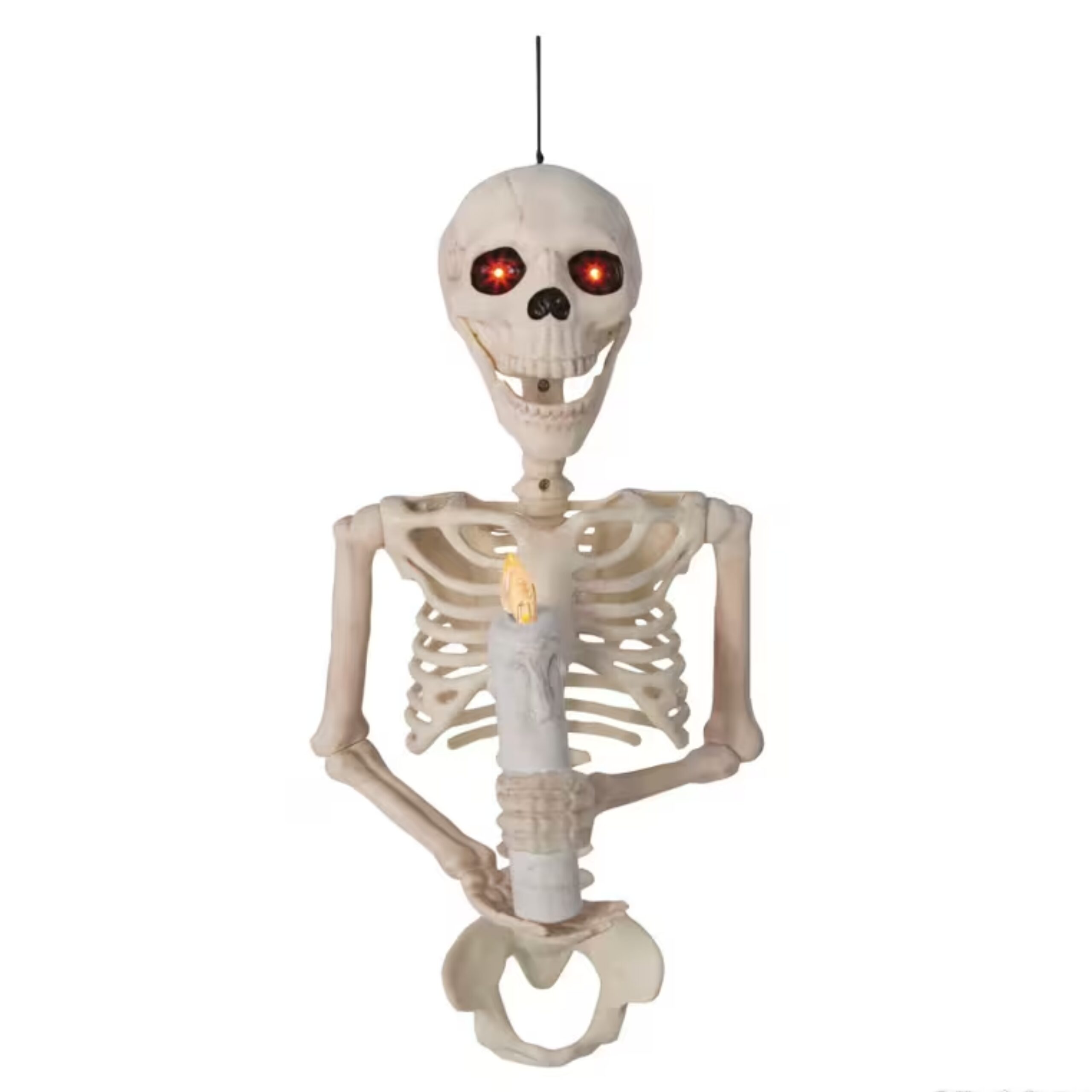 Skeleton Holding a Candle Wall Sconce Halloween Decoration