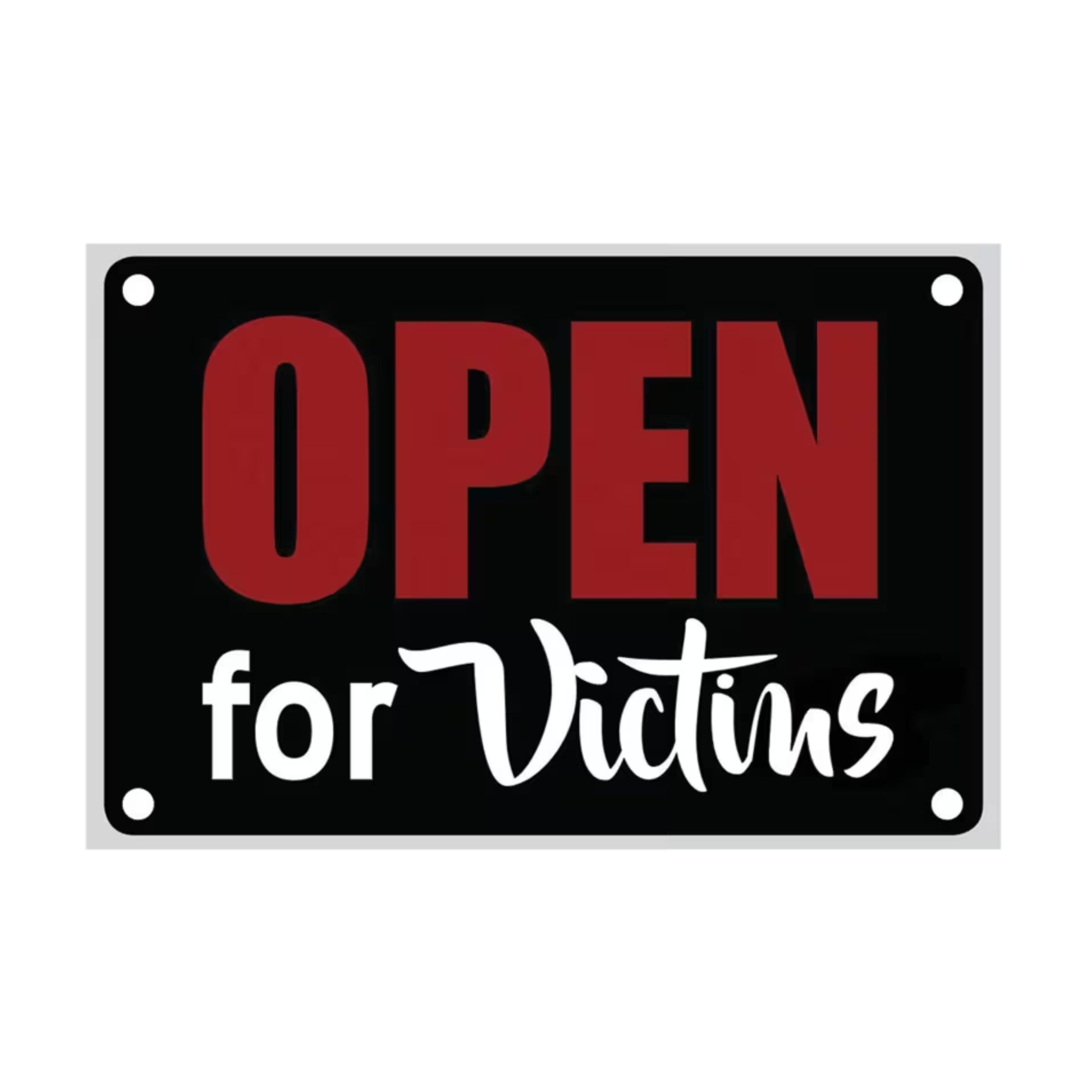Sorry We're Dead / Open For Victims Reversible Sign Halloween Decoration