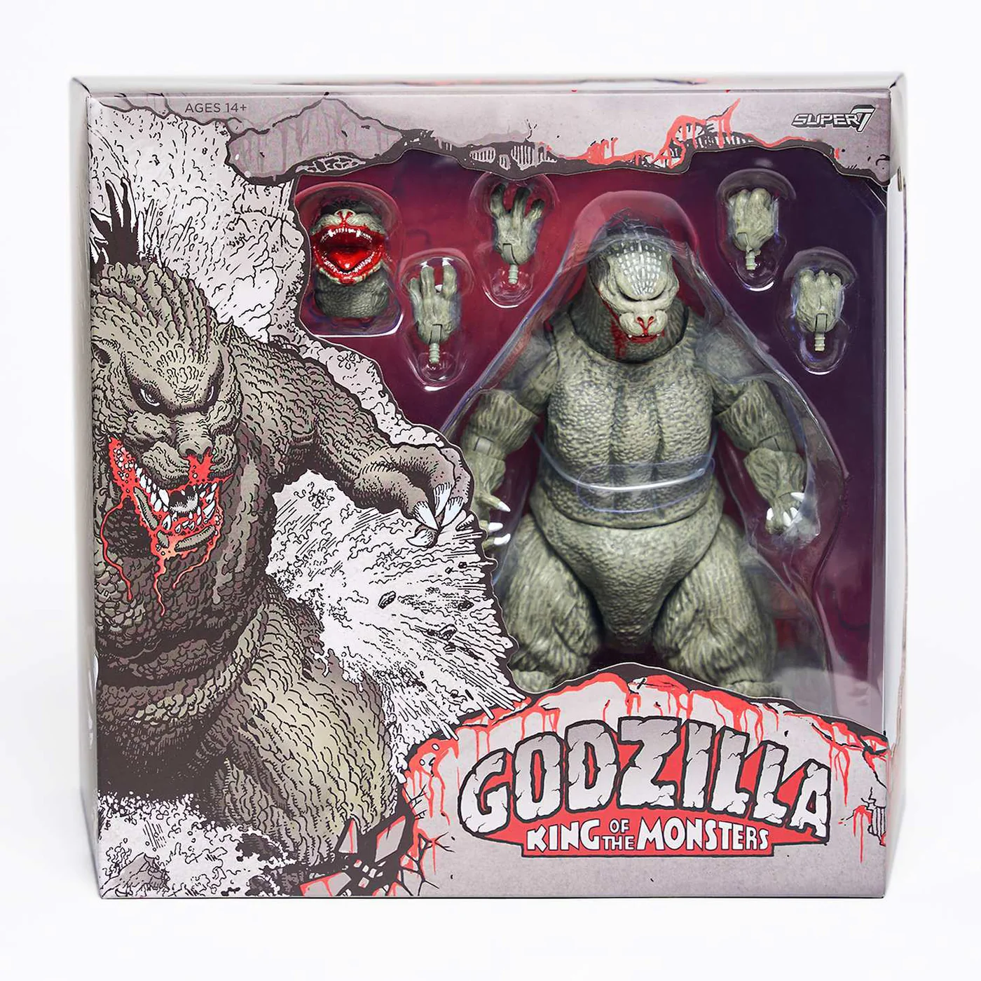 Super7 TOHO ULTIMATES! Godzilla 1989 - Greyscale Comic Book Version Action Figure