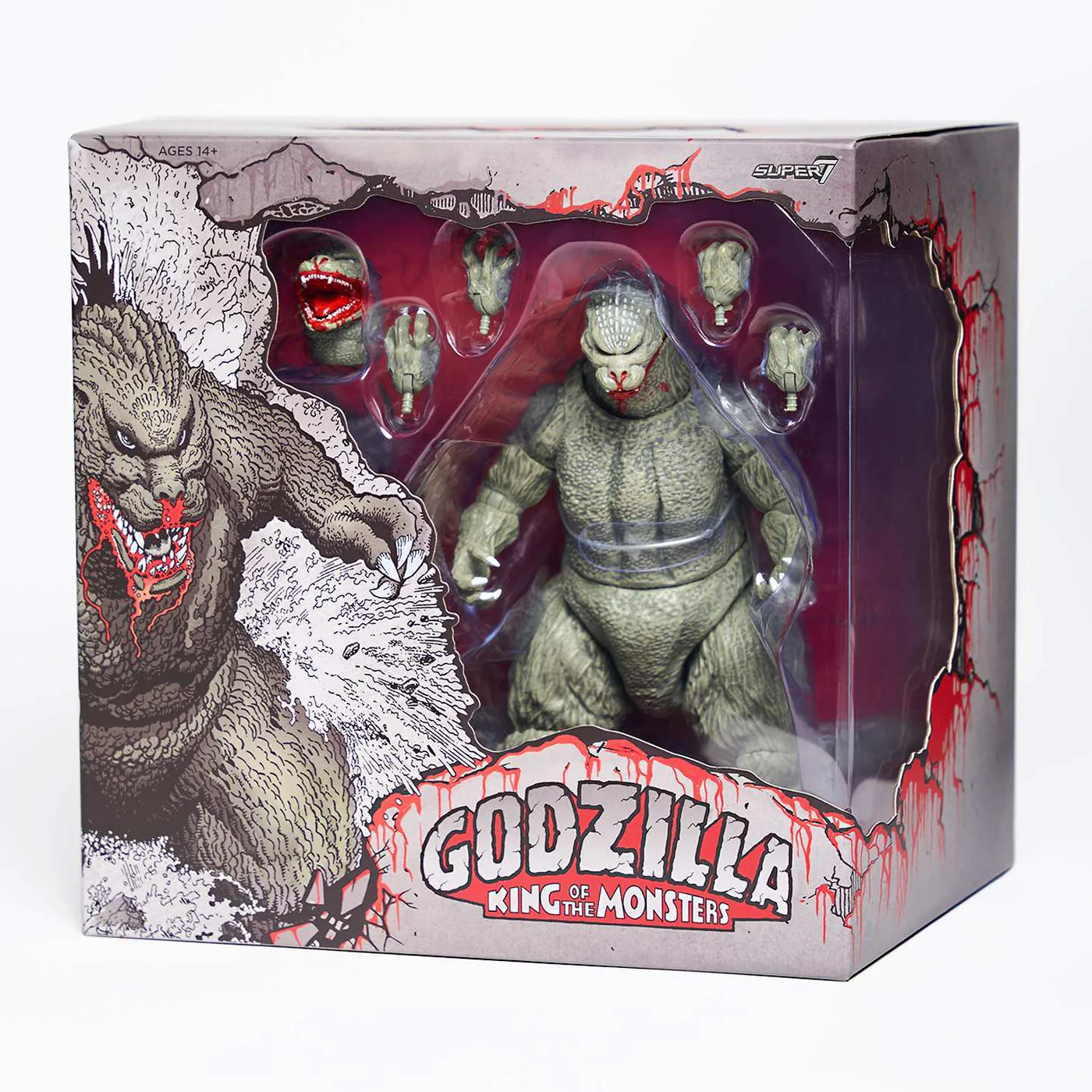 Super7 TOHO ULTIMATES! Godzilla 1989 - Greyscale Comic Book Version Action Figure