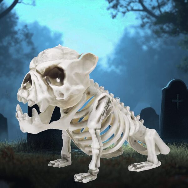 13" Skeleton Bulldog Halloween Decoration