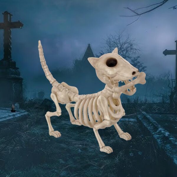 11" Digger The Skeleton Dog Halloween Decoration