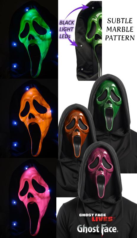 Ghost Face Green Blacklight Mask