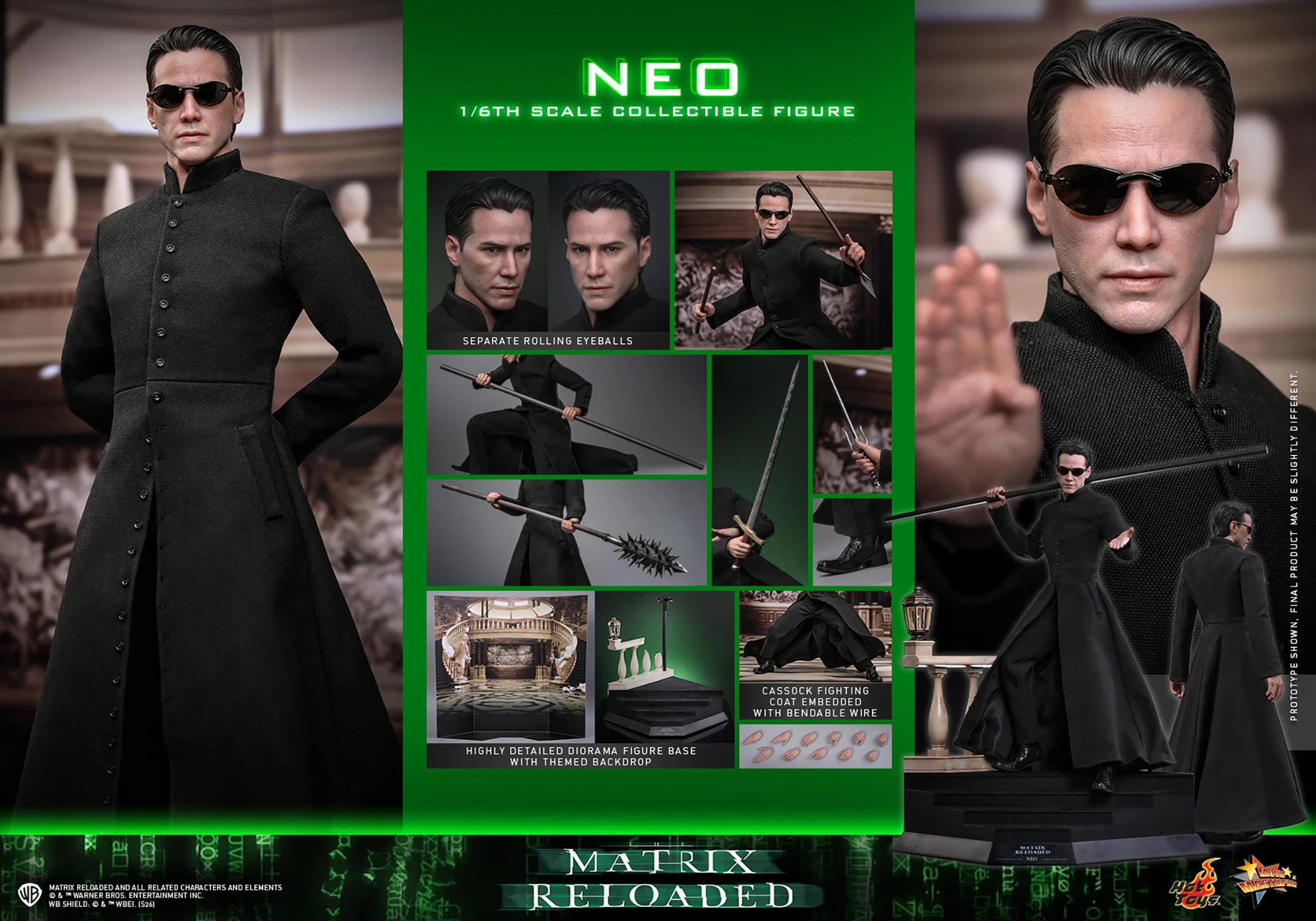 Hot Toys The Matrix Reloaded - Neo 1/6 Scale Action Figure