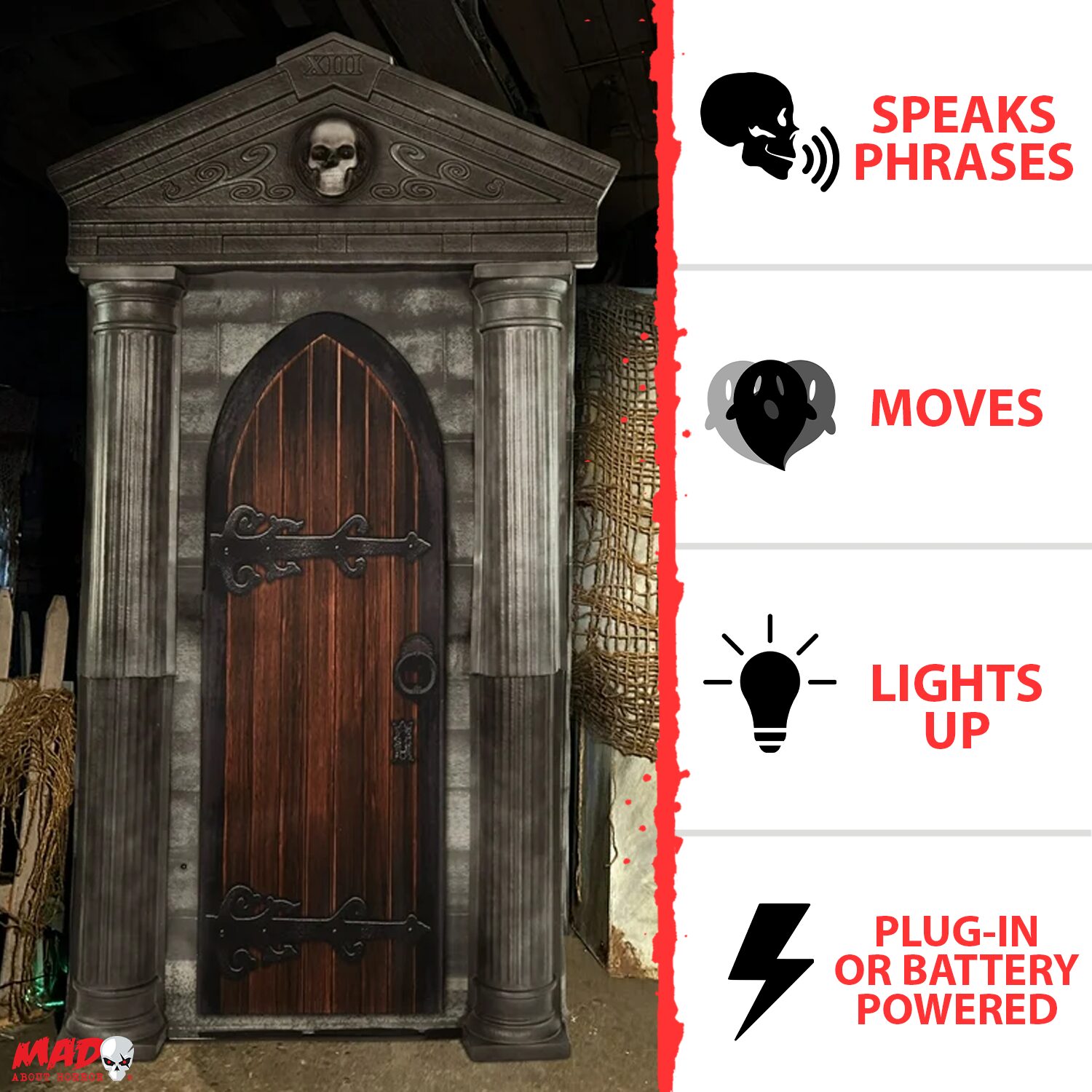 6,7 ft Mausoleum Halloween Animatronic
