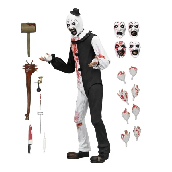NECA Terrifier 2 – Art the Clown Ultimate 7″ Actionfigur (blutbespritzt)