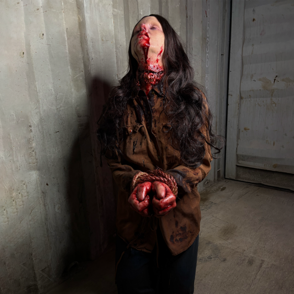 Life Size Body - Captive Kneeling Emma, Slit Throat
