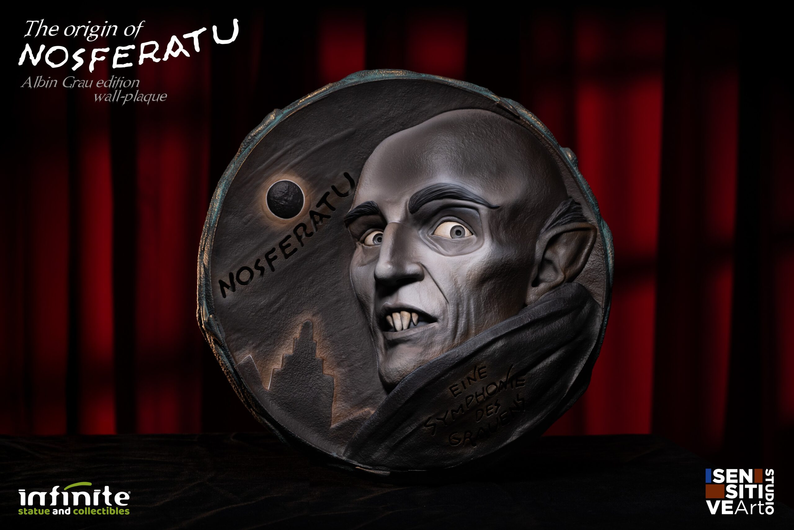 Infinite Statues Nosferatu - The Origin Of Nosferatu Albin Gray Edition Wall Plaque