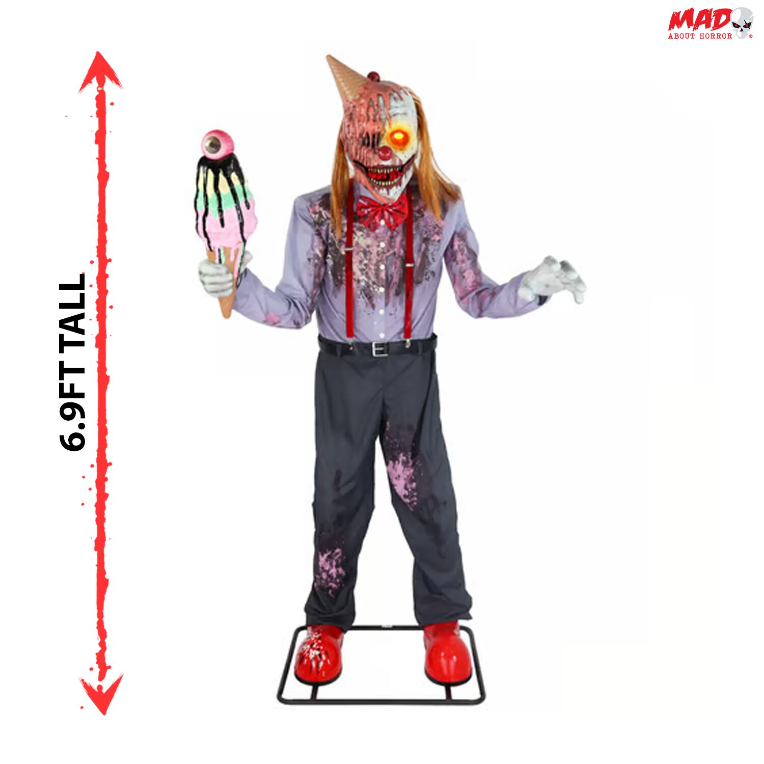 6,9 Fuß Schreien Clown Halloween Animatronic