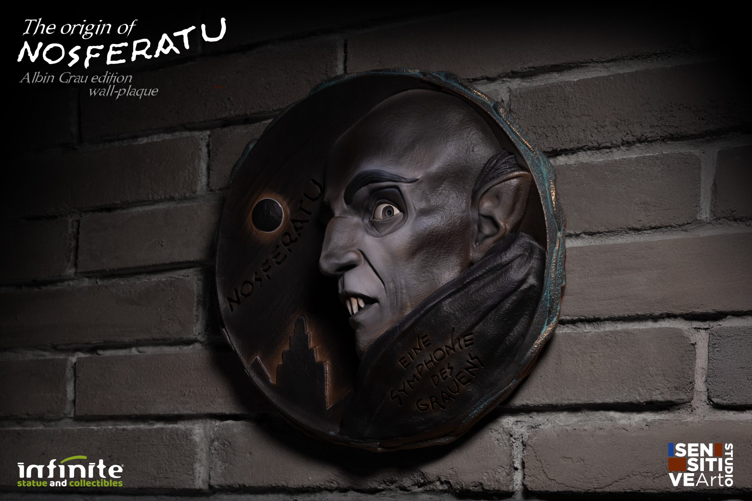 Infinite Statues Nosferatu - The Origin Of Nosferatu Albin Gray Edition Wall Plaque
