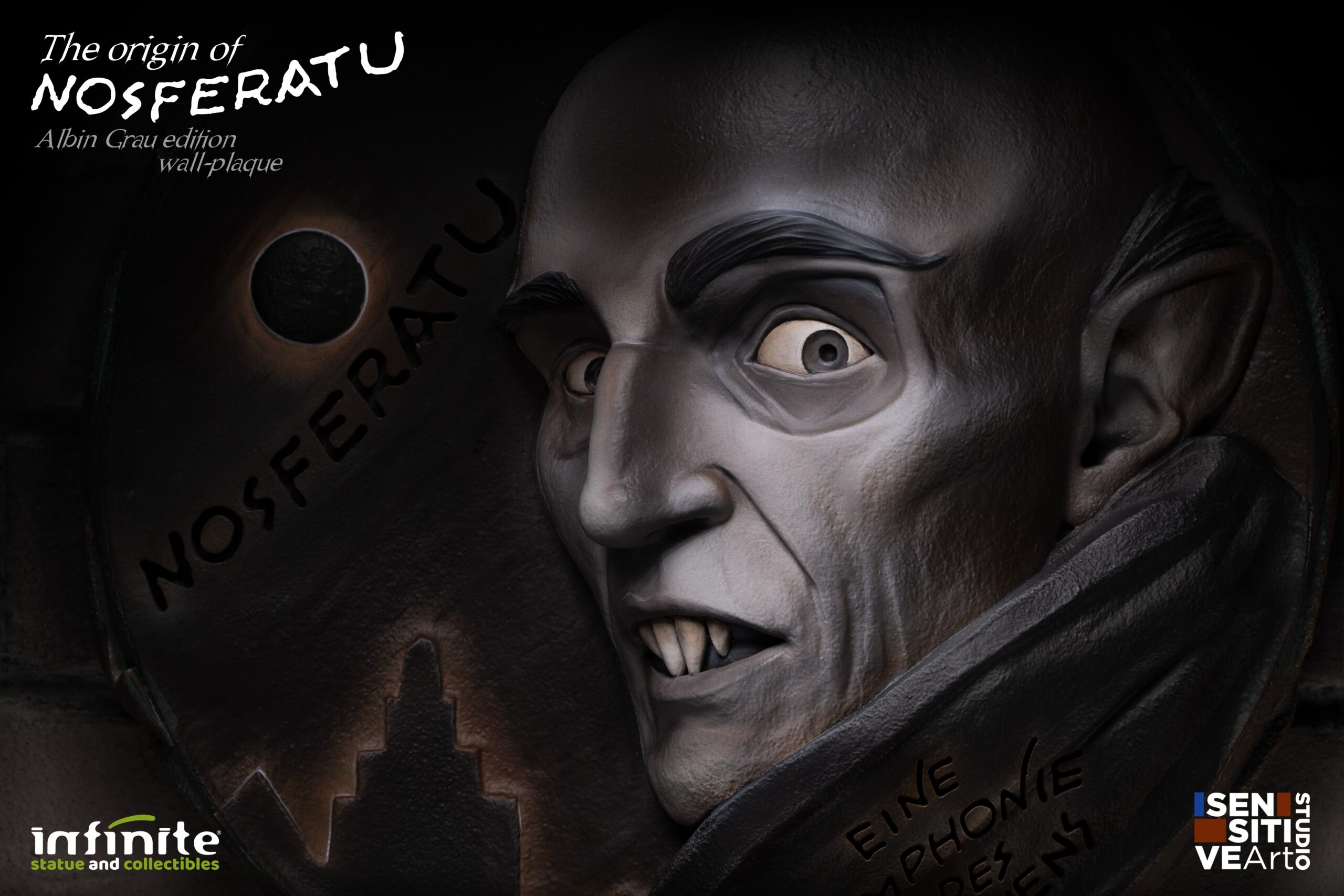 Infinite Statues Nosferatu - The Origin Of Nosferatu Albin Gray Edition Wall Plaque