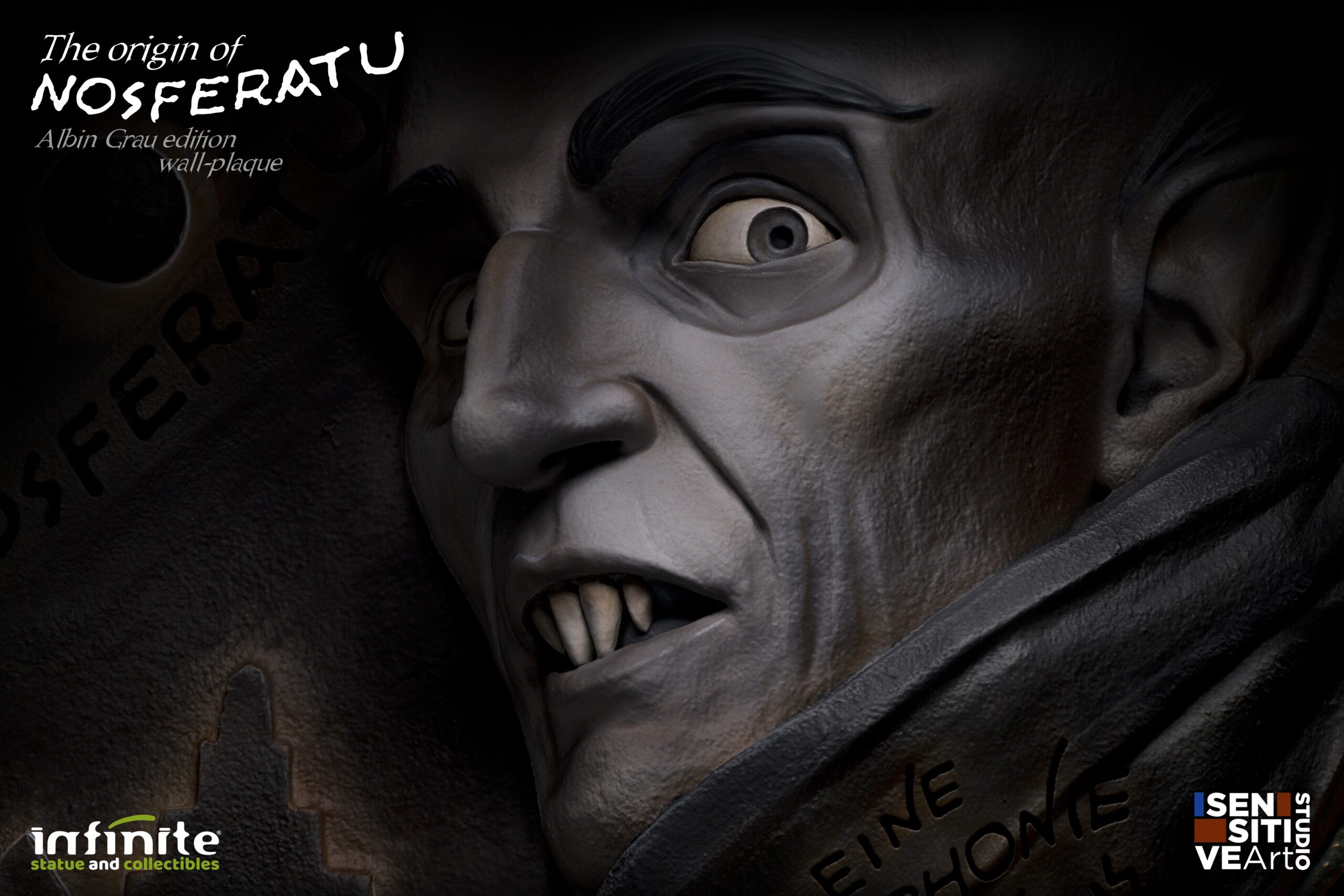 Infinite Statues Nosferatu - The Origin Of Nosferatu Albin Gray Edition Wall Plaque