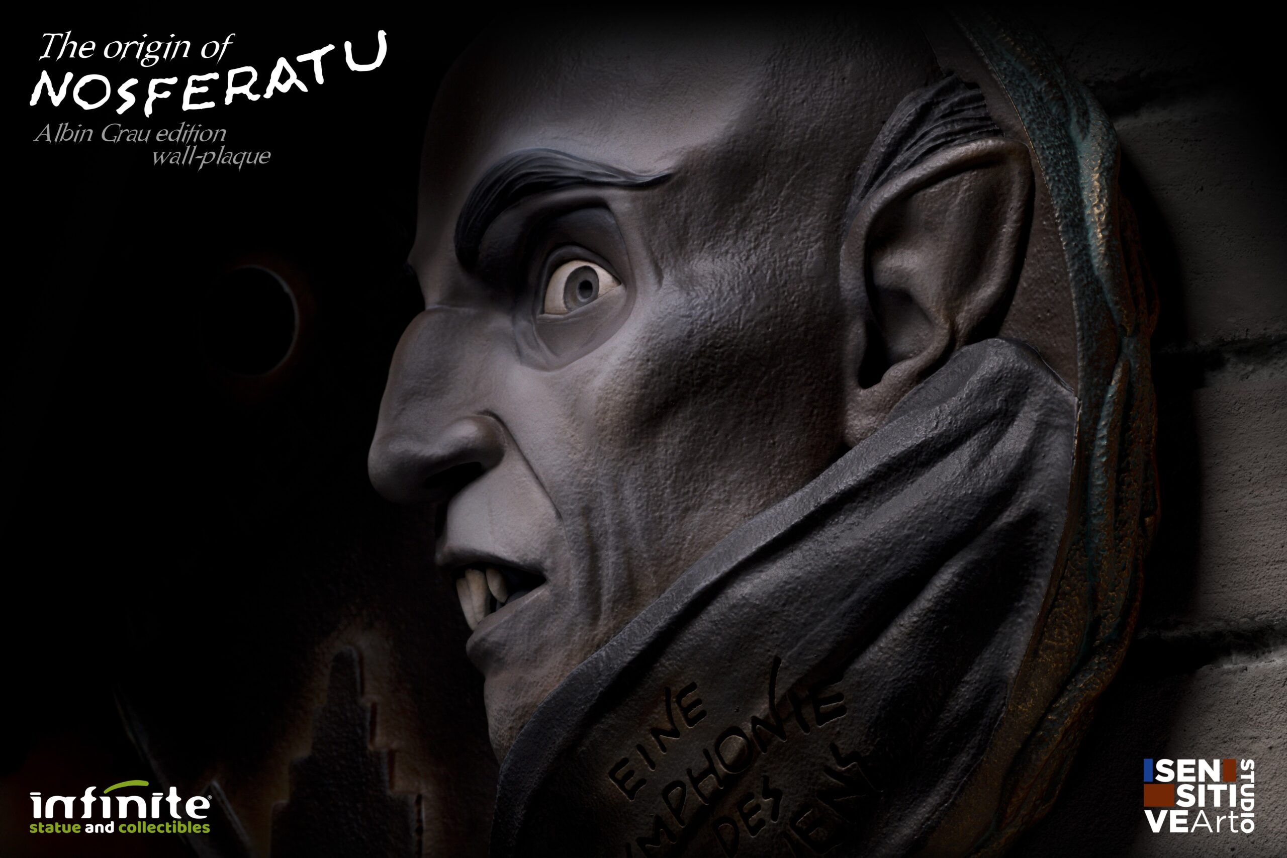 Infinite Statues Nosferatu - The Origin Of Nosferatu Albin Gray Edition Wall Plaque