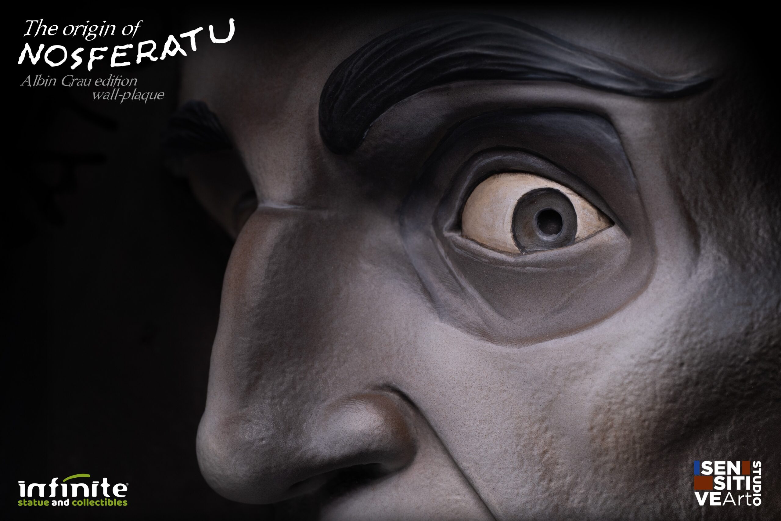 Infinite Statues Nosferatu - The Origin Of Nosferatu Albin Gray Edition Wall Plaque