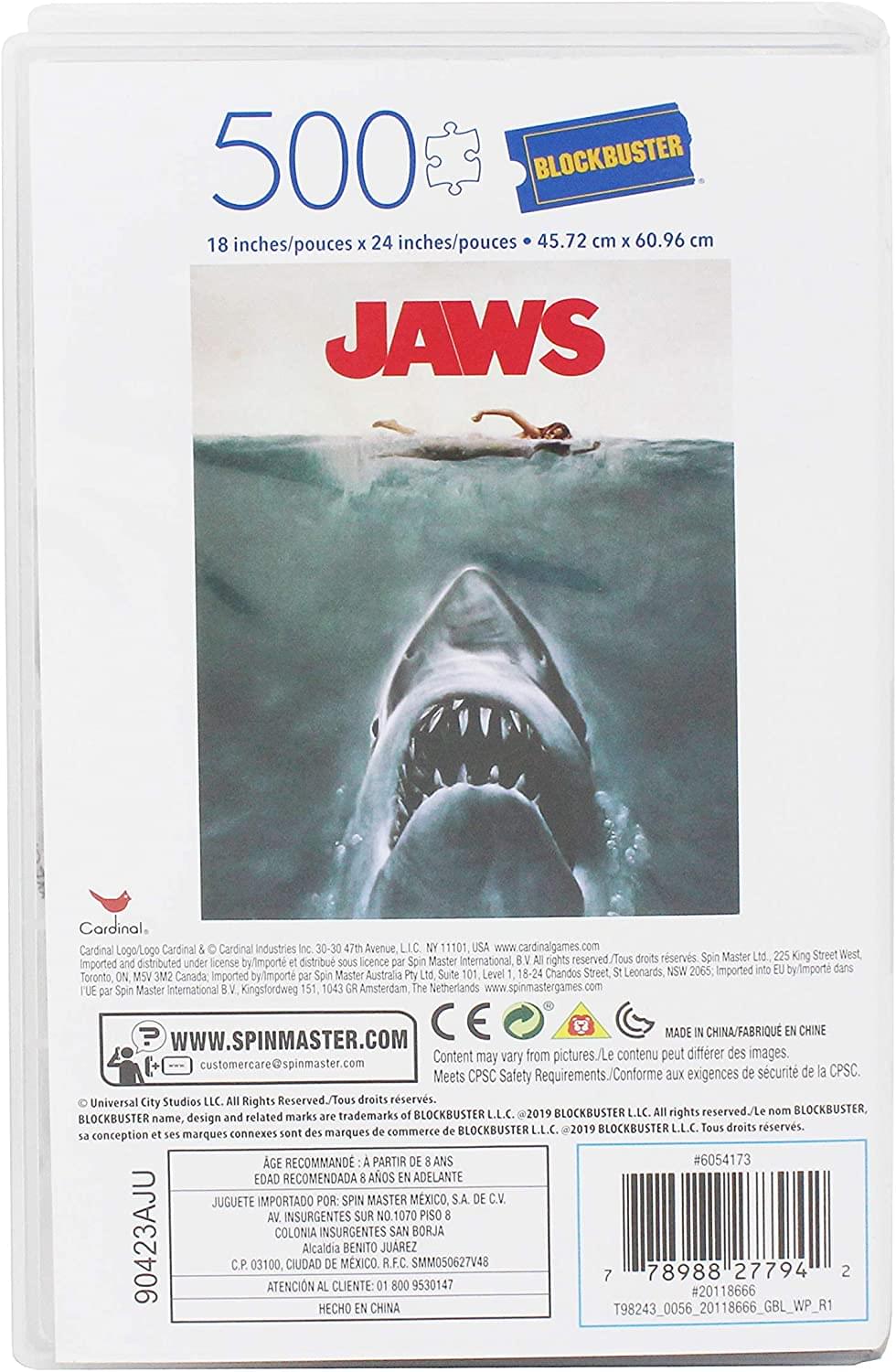 Jaws 500 Piece Jigsaw Puzzle in VHS Video Case
