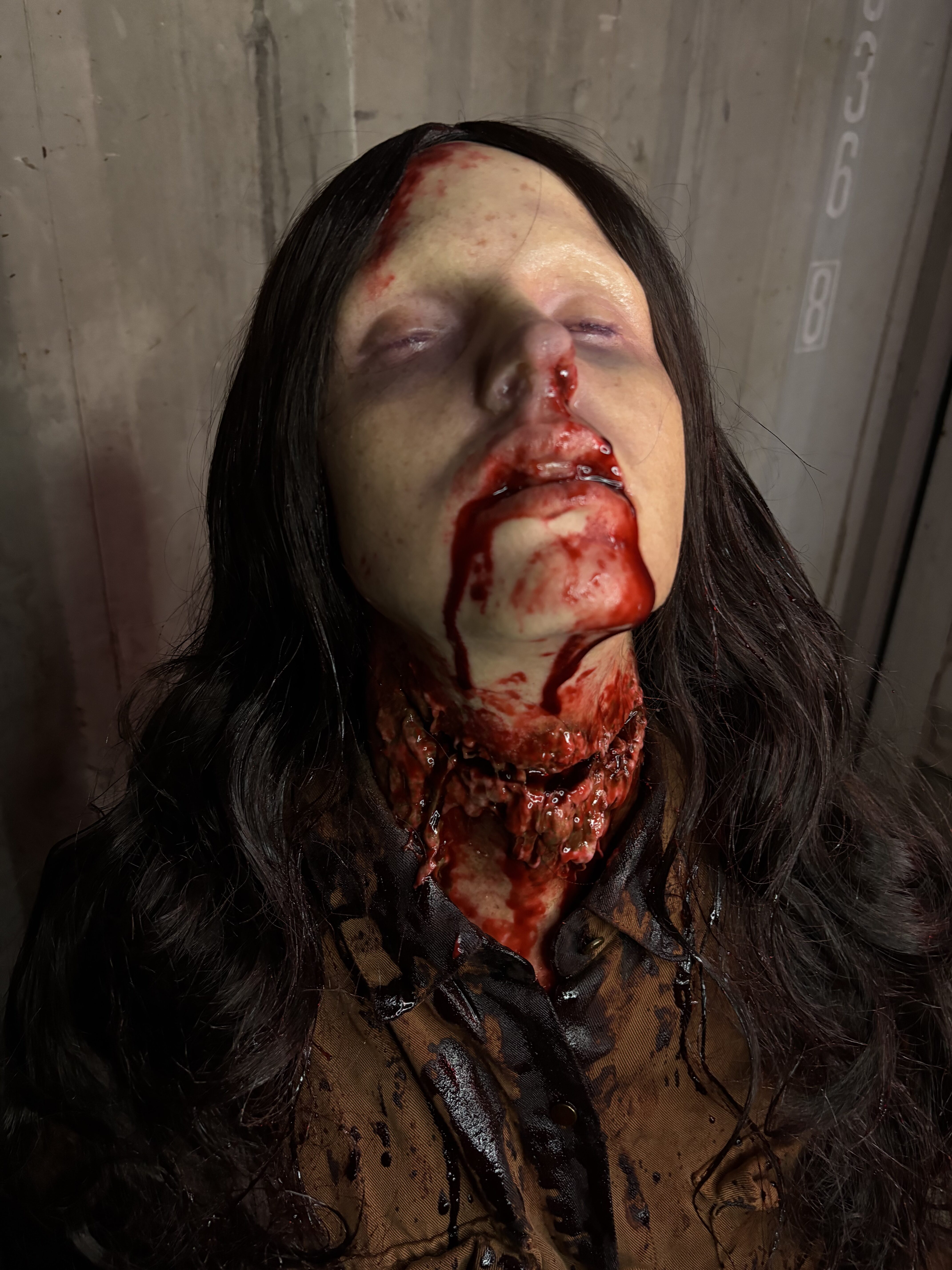 Life Size Body - Captive Kneeling Emma, Slit Throat
