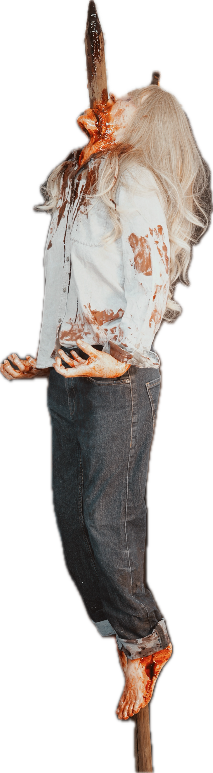 Life Size Body - Kayla Impaled on Post