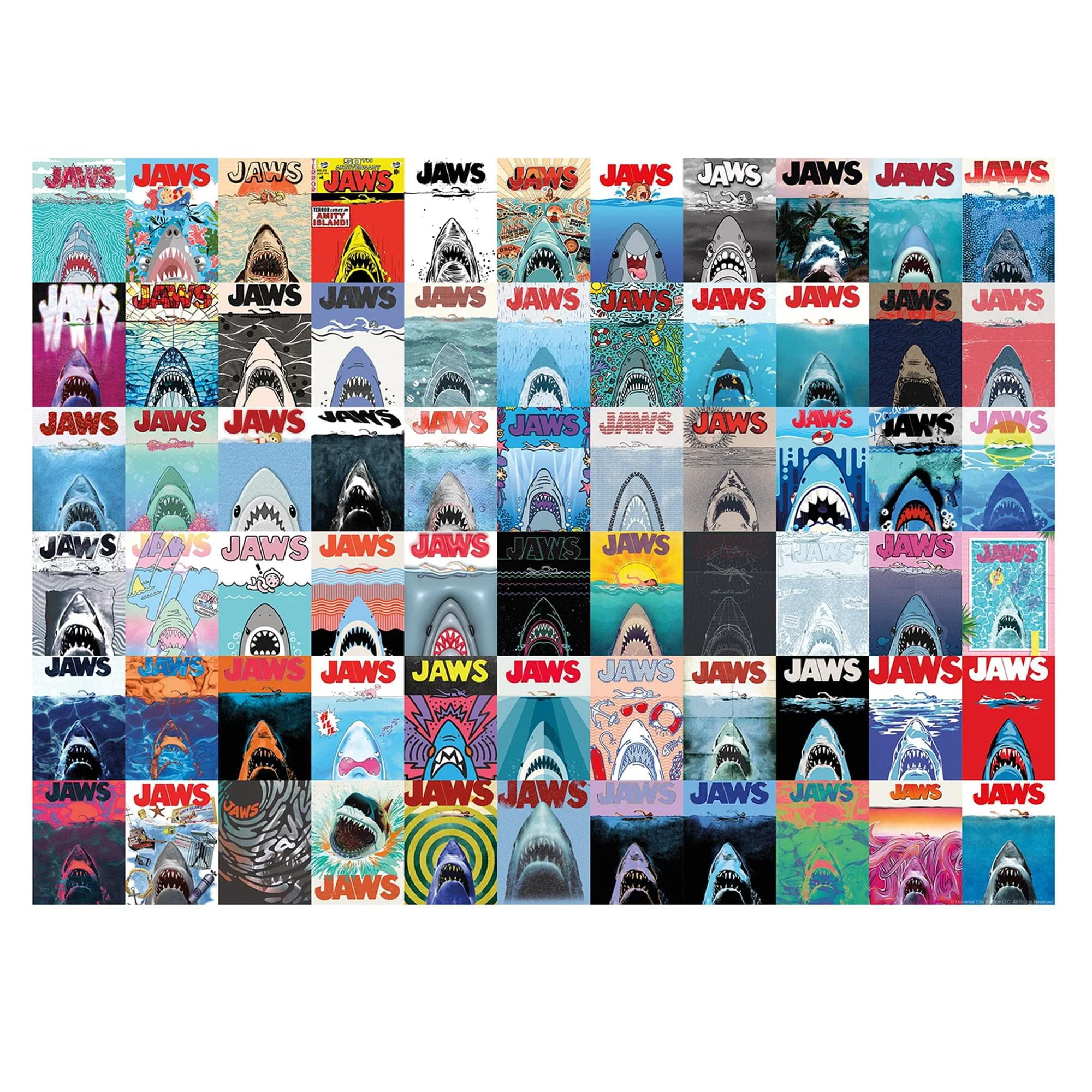 Jaws 500 Piece Jigsaw Puzzle and Tin Fun Box Set