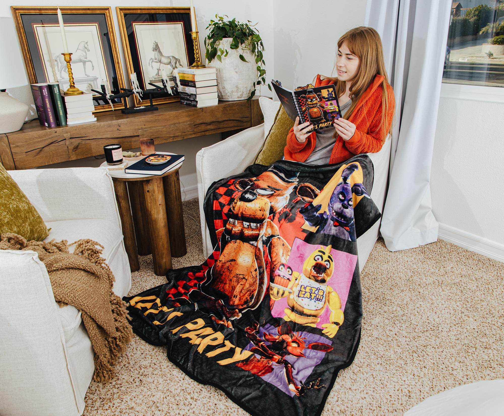Five Nights At Freddy's - FNAF Let's Party Throw Blanket (45
