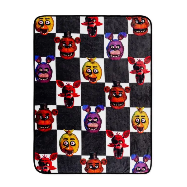 Five Nights At Freddy's - FNAF Checkerboard Fleece Throw Blanket (45 X 60 Inches)