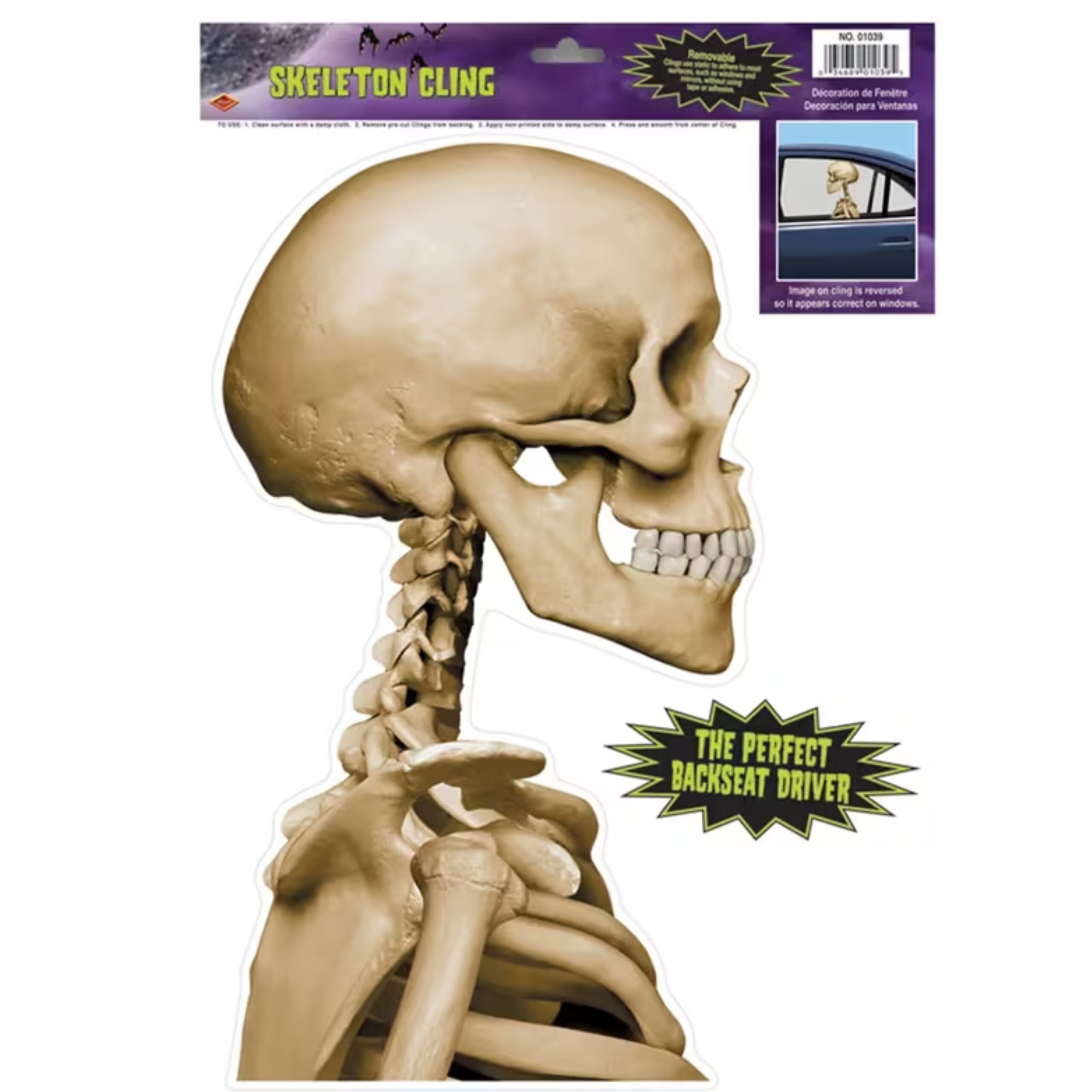 Skeleton Car Cling Halloween Decoration
