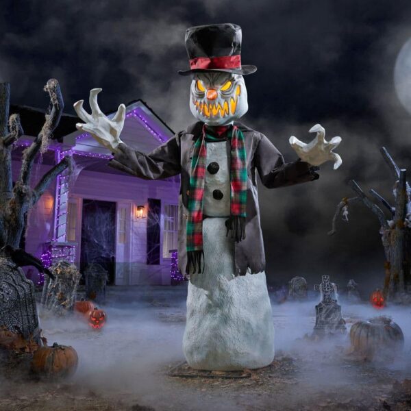 Home Depot Snarling Snowman Halloween Animatronic