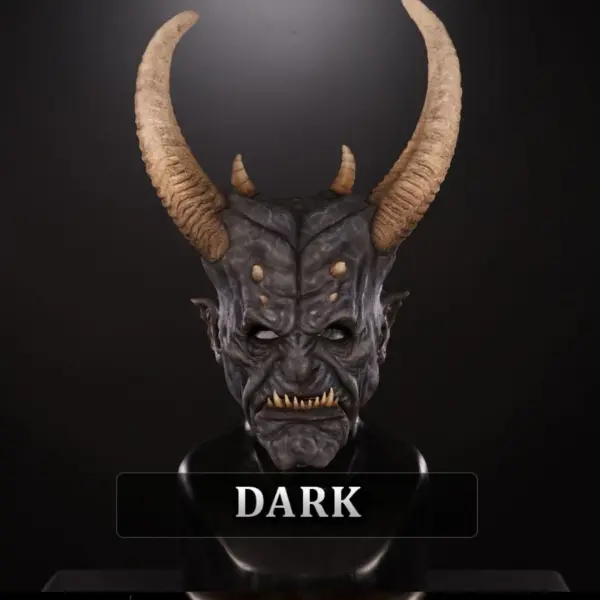 Unsterbliche Masken - Dunkle Krampus-Silikon-Halbmaske
