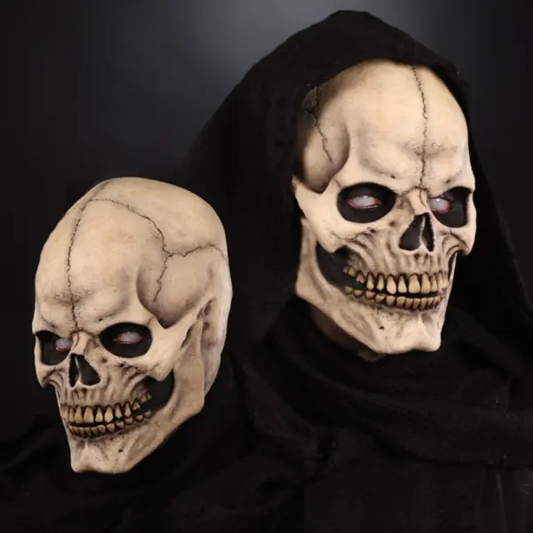 Unsterbliche Masken - Totenkopf-Silikon-Halbmaske