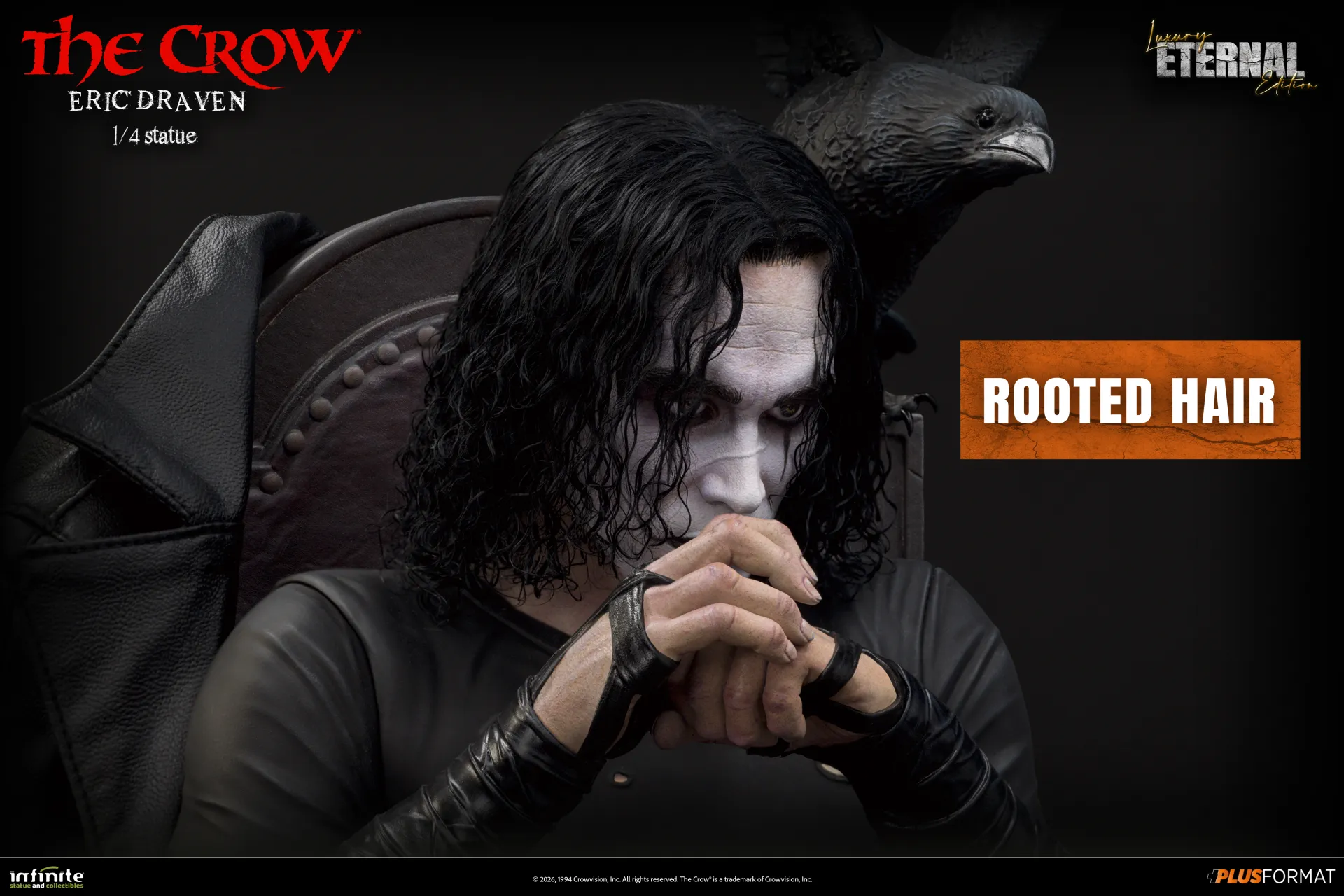 Infinite Statues The Crow - Eric Draven Plus Format 1/4 Scale Statue Luxury Eternal Edition