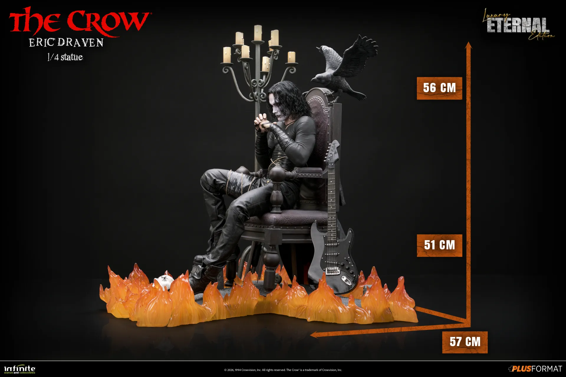 Infinite Statues The Crow - Eric Draven Plus Format 1/4 Scale Statue Luxury Eternal Edition