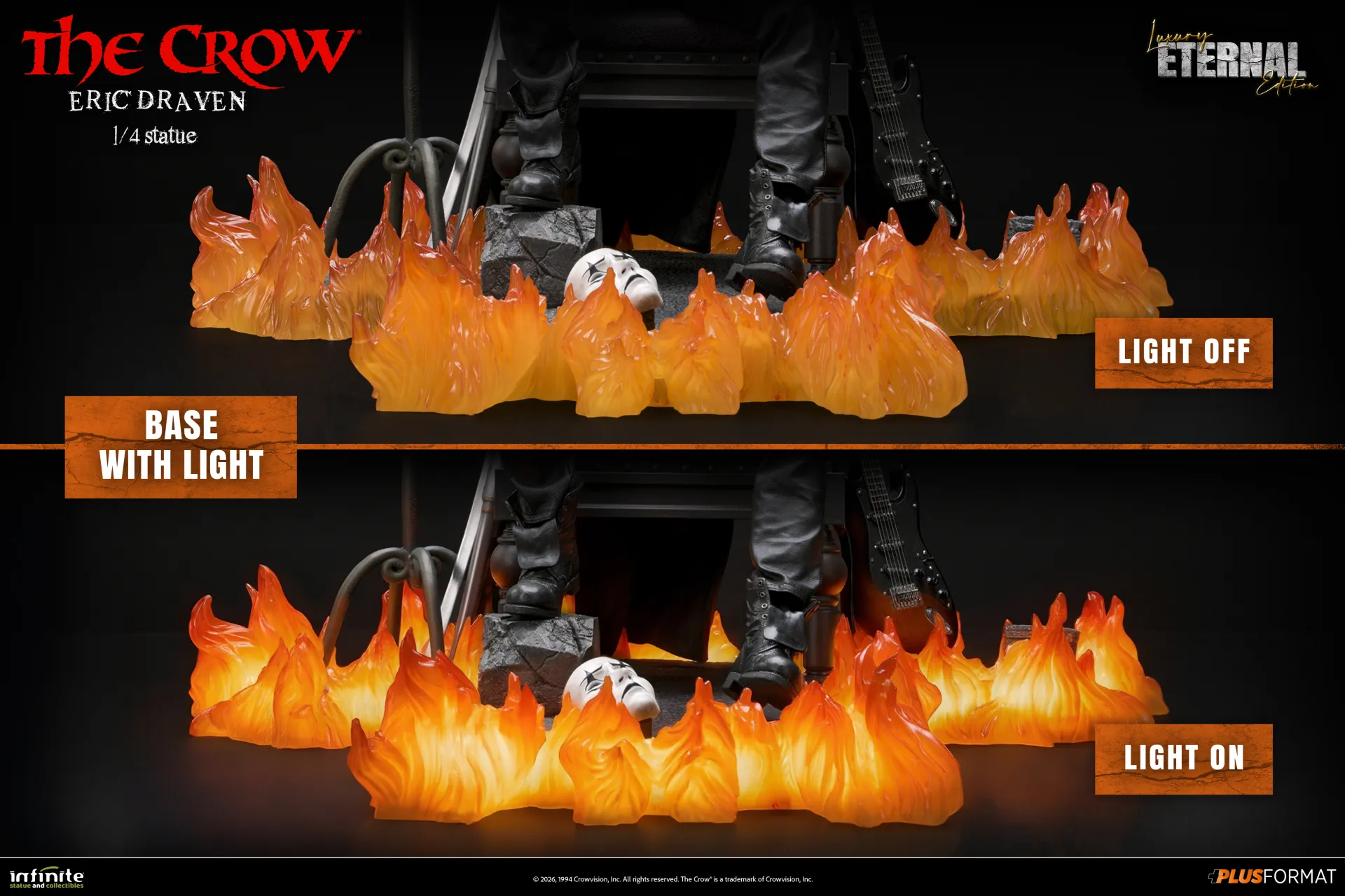 Infinite Statues The Crow - Eric Draven Plus Format 1/4 Scale Statue Luxury Eternal Edition