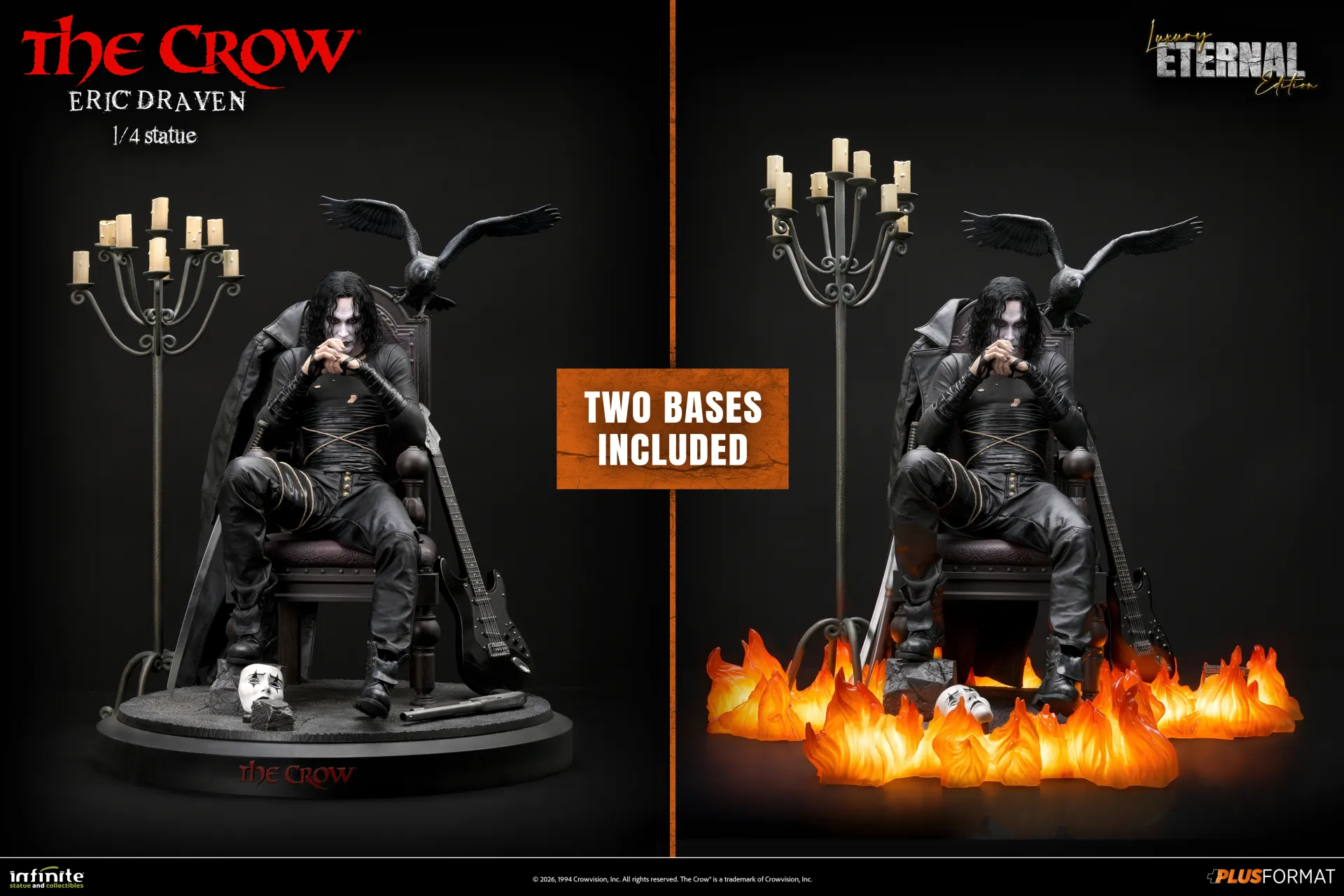 Infinite Statues The Crow - Eric Draven Plus Format 1/4 Scale Statue Luxury Eternal Edition